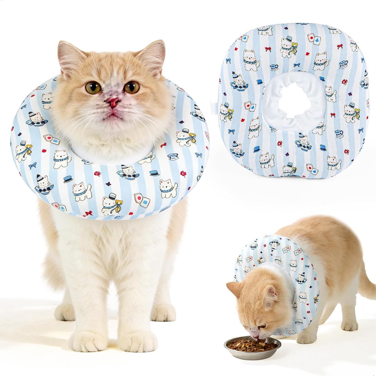 Halskraag voor honden verstelbaar, halskraag voor katten zacht, lekkagebescherming voor honden met een halsomtrek van 27~36 cm, hondenkraag lekkagebescherming voor postoperatieve honden en katten