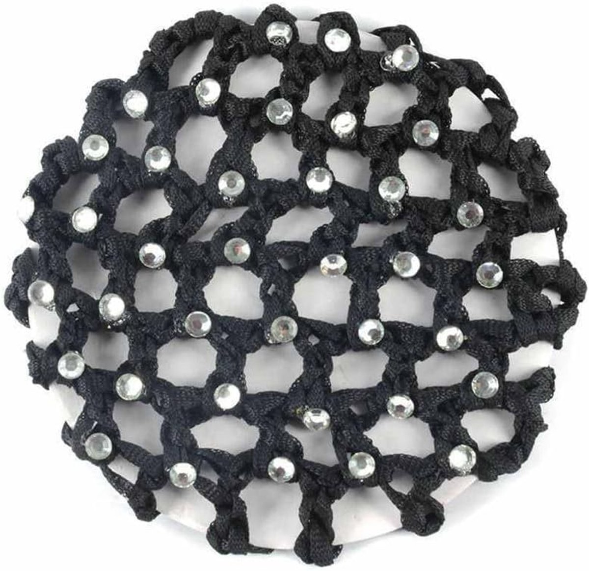 2 stuks haarnetje knot met strasssteentjes kapselhulp, stof, knoognet, glitter, kristal, haarnetjes, kapsels, elastisch, bun net voor meisjes en vrouwen, ballet, gymnastiek, kunstschaatsen,