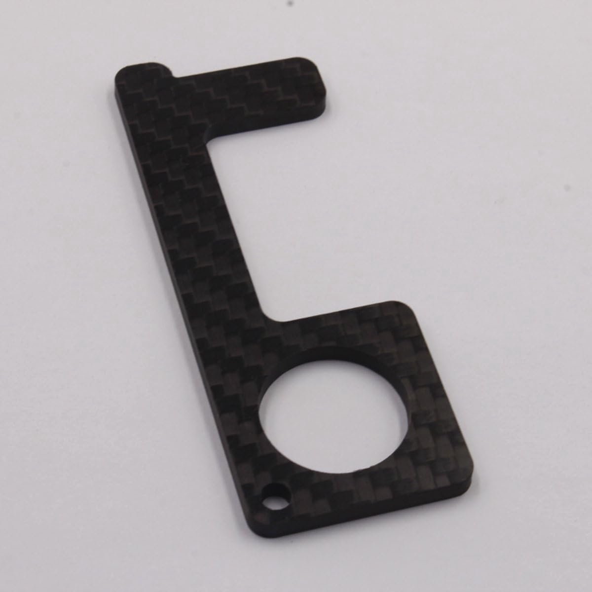 touch sleutelhanger - Hygiëne tool - Deuropener - Flesopener - Metaal - Zwart - Jonyx