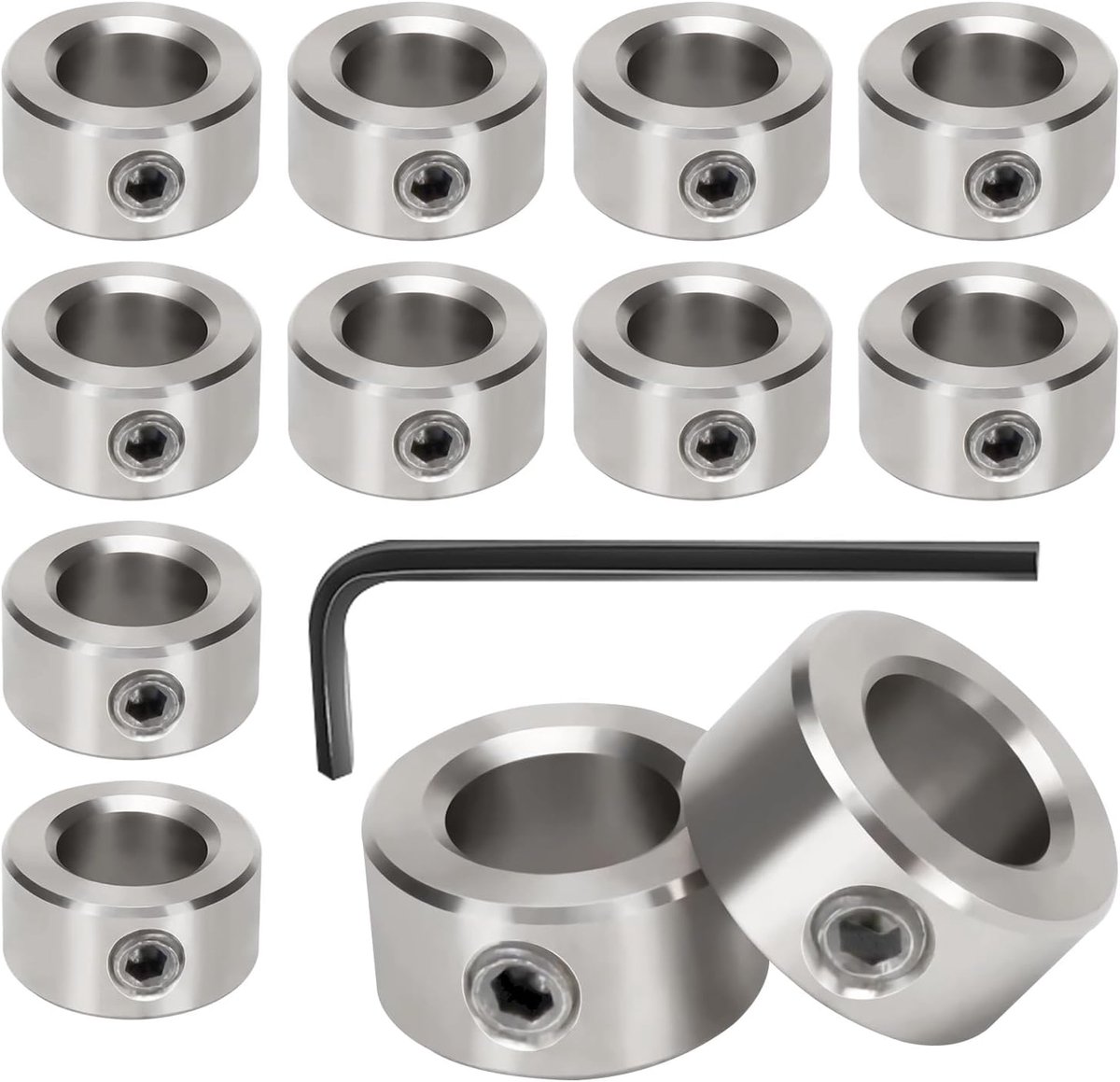 12 stuks stelringen, stelring, 4 mm, borgring, T4, asbeveiligingsring, diepteaanslagringen voor CNC 3D-printers (4 mm)
