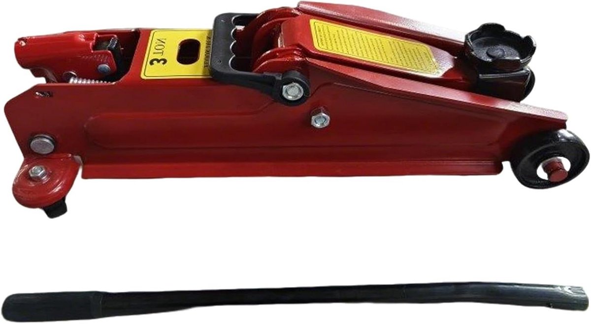 Hydraulische Autokrik - Autokrik Wagenkrik - Voertuigonderhoud - Eenvoudige Bediening Eén Hand - 3 Ton Capaciteit - Rood