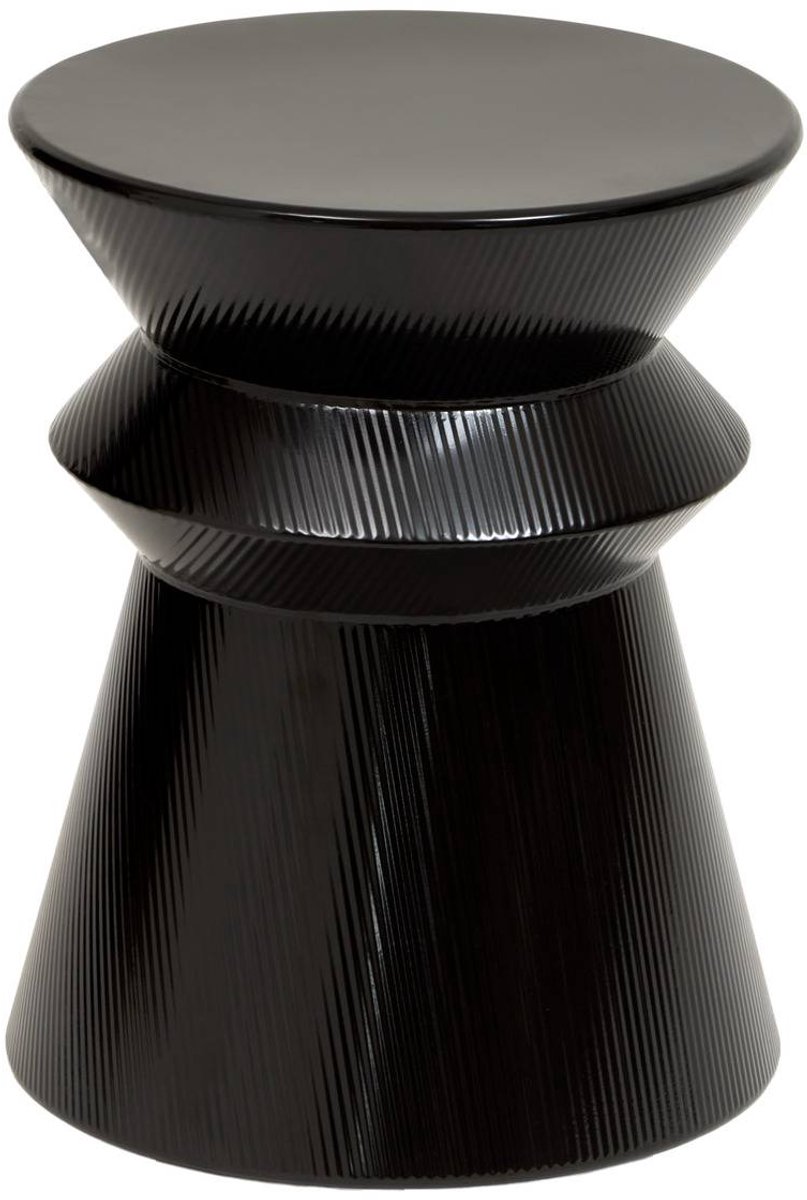 Table d'appoint Maya ronde D.35,5cm noir