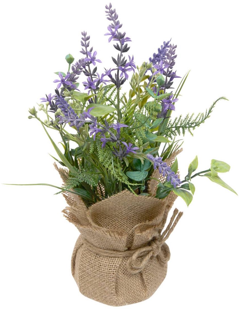 Kunstbloemstuk met lavendel, 29 cm, PROV