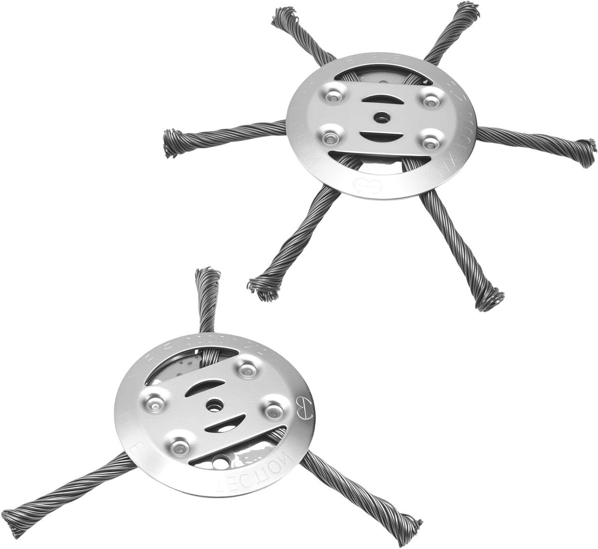 Onkruidborstel Staaldraad - Grasmaaierkop Bosmaaier - Gazon Onderhoud - Uniek Gatontwerp - 8 Zoll - Zilver