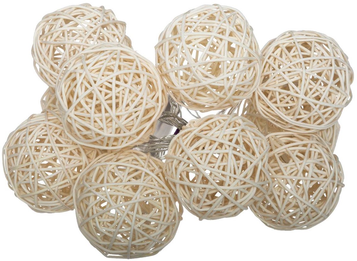 LED-slinger met 10 bolletjes op batterijen ROTIN