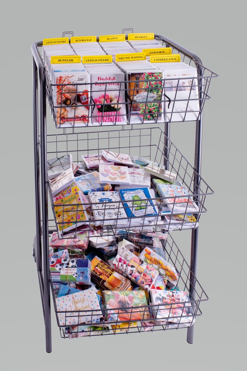 Wenskaarten, Little Square en Cadeau enveloppen complete display