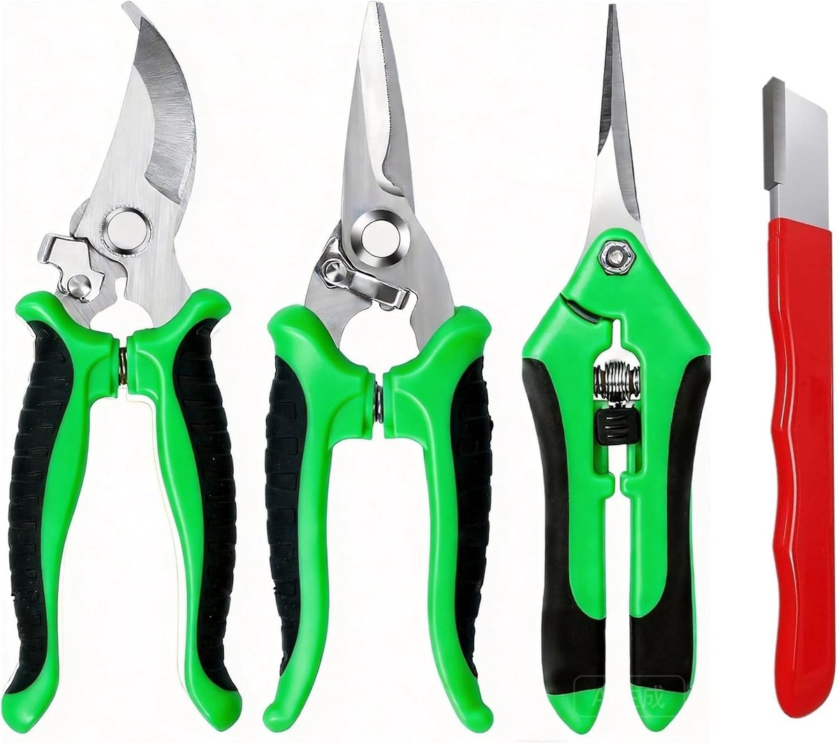 Set van 4 Professionele Takkenscharen voor Tuinieren, Bypass Snijder voor Takken en Fruitbomen, Ideaal voor Verse Takken met een Snijdiameter tot 20 mm