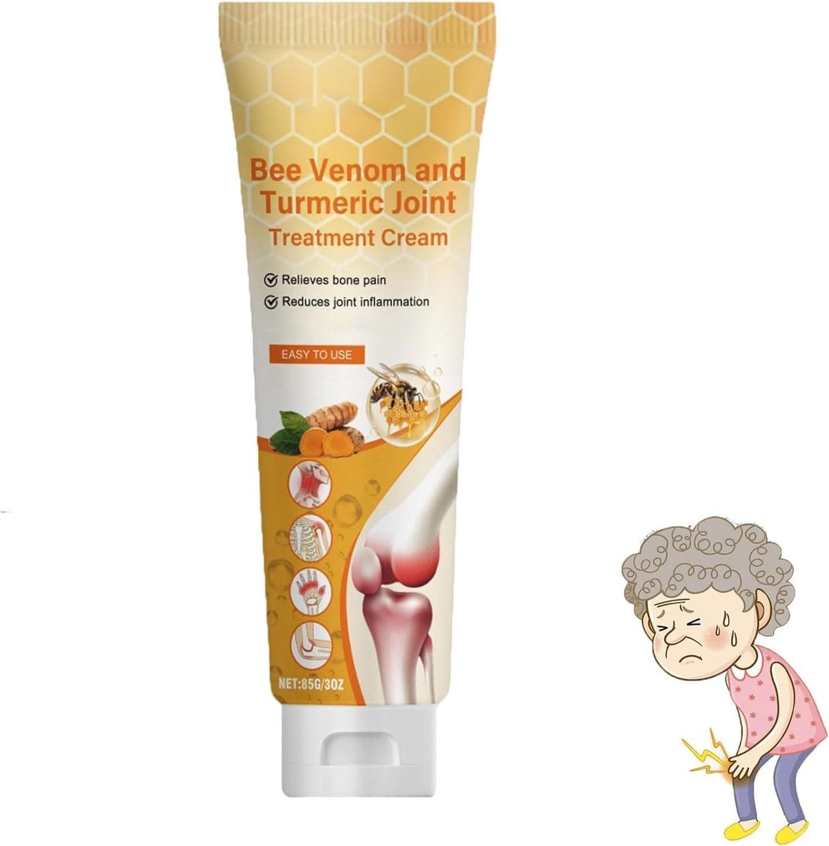 Natuurlijke Kurkuma Gewrichtsbehandeling - Verzachtende Crème voor Gewrichtspijn en Ontstekingen (1 Verpakking)
