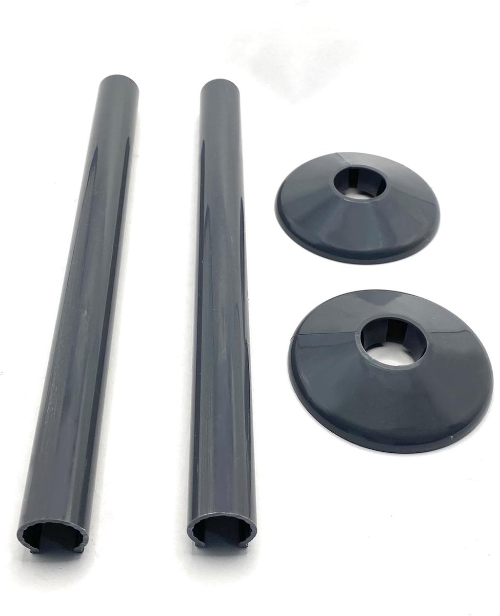 Radiator buiscover 200mm - anthraciet - set van 2 - eenvoudig te monteren - ShopVlot