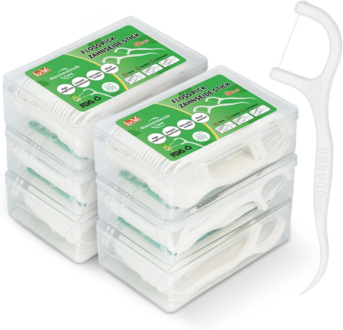 Flossensticks 300 Stuks - Wegwerp Flos - Interdentale Reiniging - Voor een frisse adem - SnelShoppen