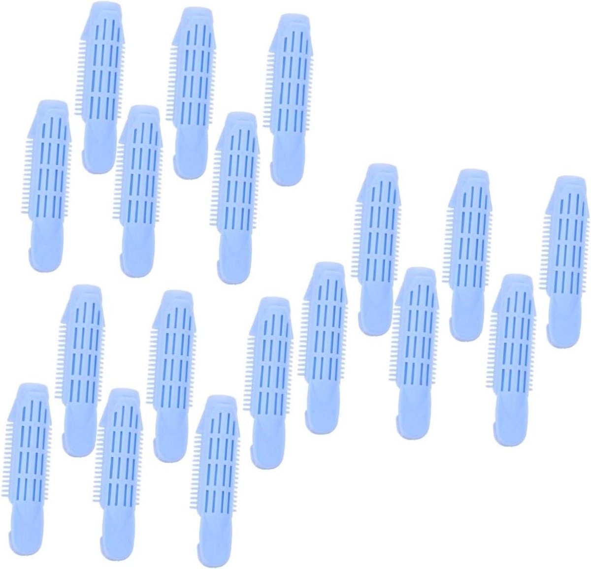 Haarstylingrollers - Krulspelden Set - Haar Krullen - Zelfklevend Ontwerp - 6 Stuks - Blauw