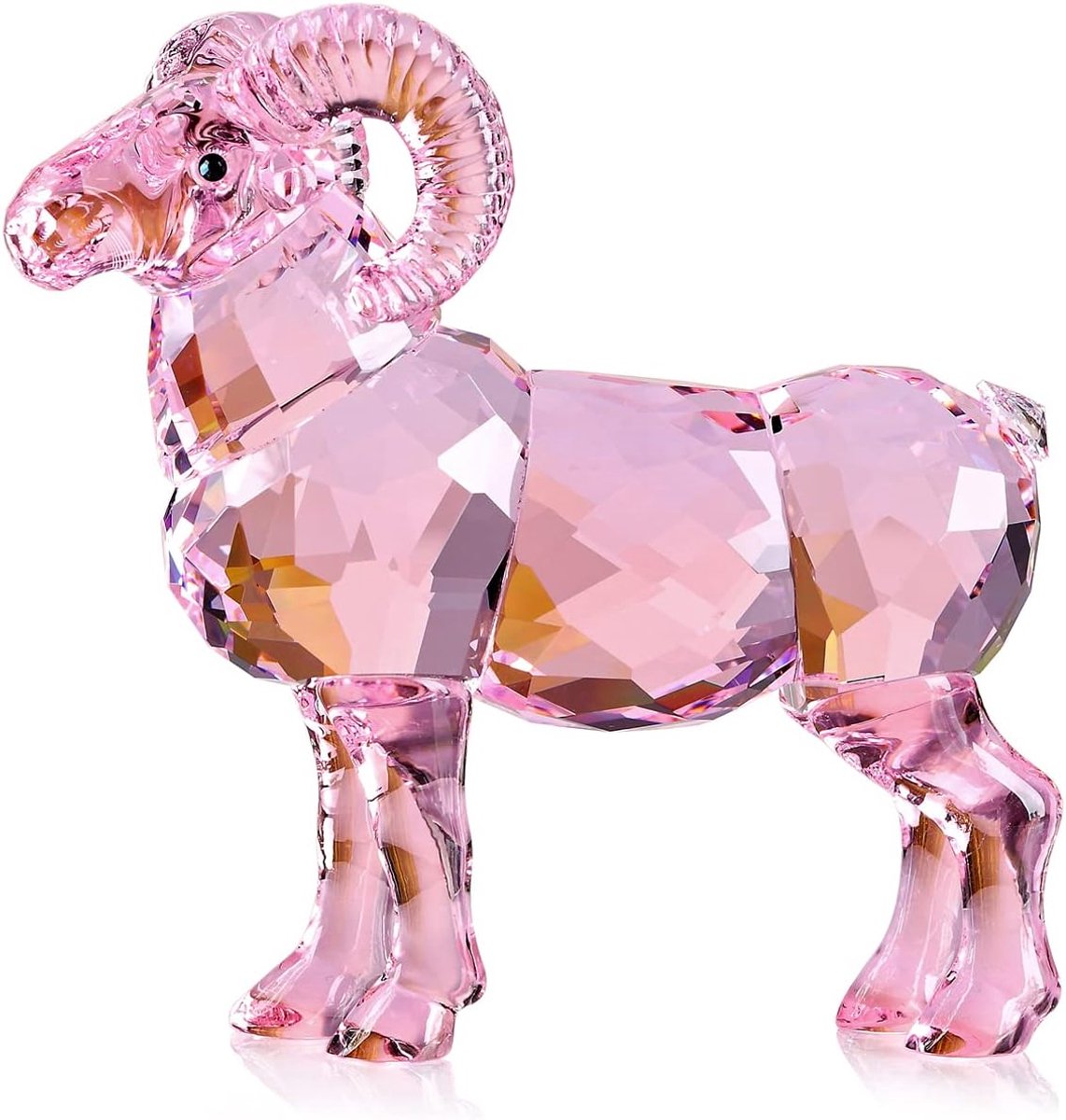 Dierenbeeldje Geit - K9 kristal - Handgemaakt - Uniek interieurdecoratie - ShopVlot
