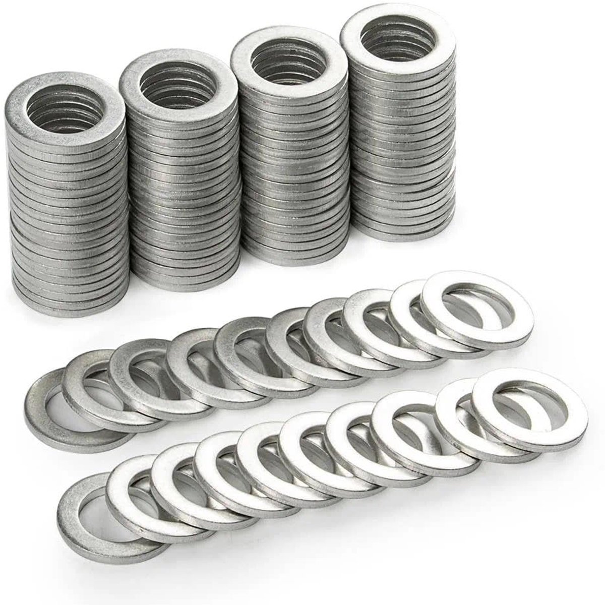 120 stuks 10 x 15 x 1,5 mm metalen schijven voor deurscharnieren voor schroeven en bouten, reparaties van auto's - ShopVlot