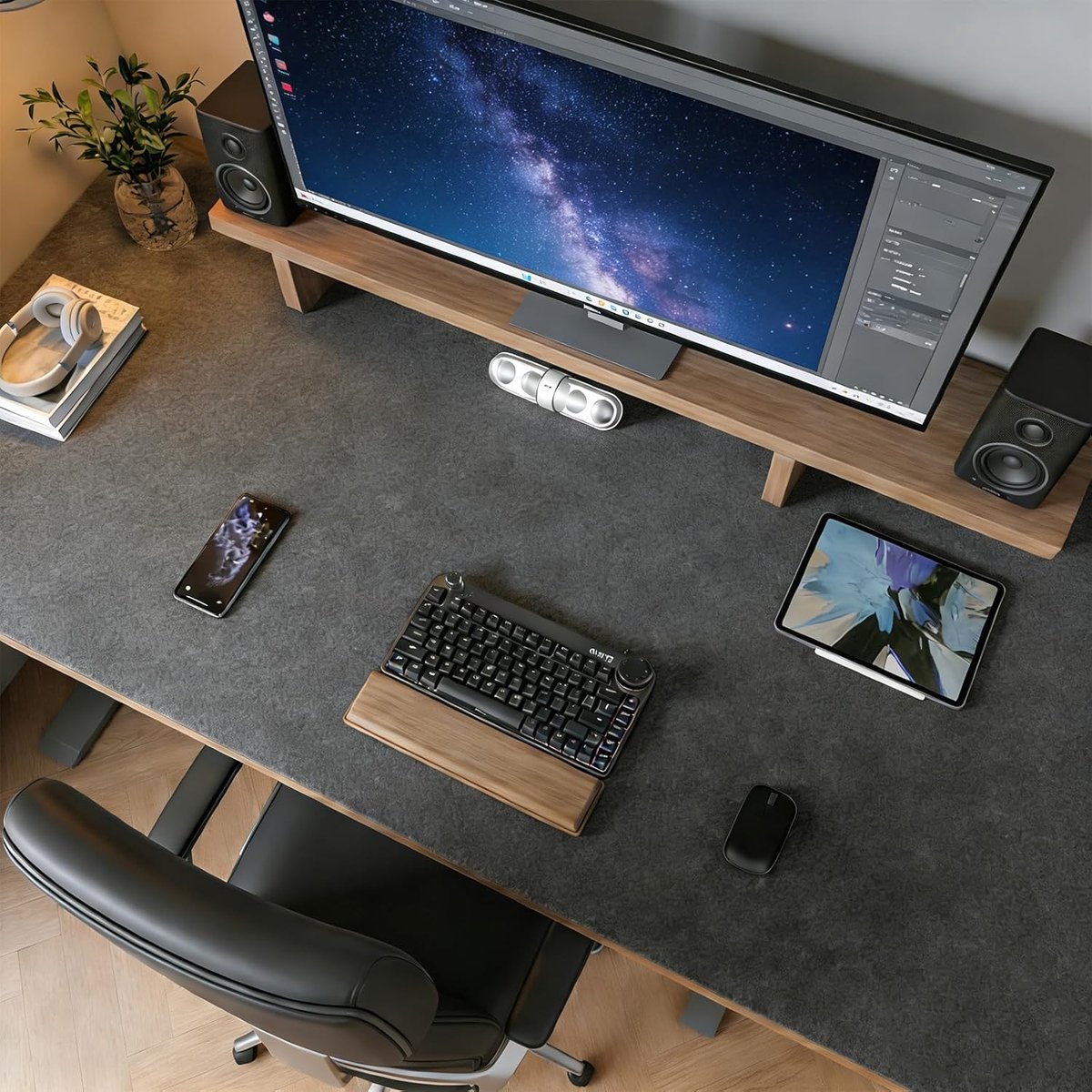 SnelShoppen - Felt Bureauonderlegger 120x60cm - Antislip Bureau Mat voor Computer, Toetsenbord en Muis - Duurzaam en Zacht Vilt - Desk Protector voor