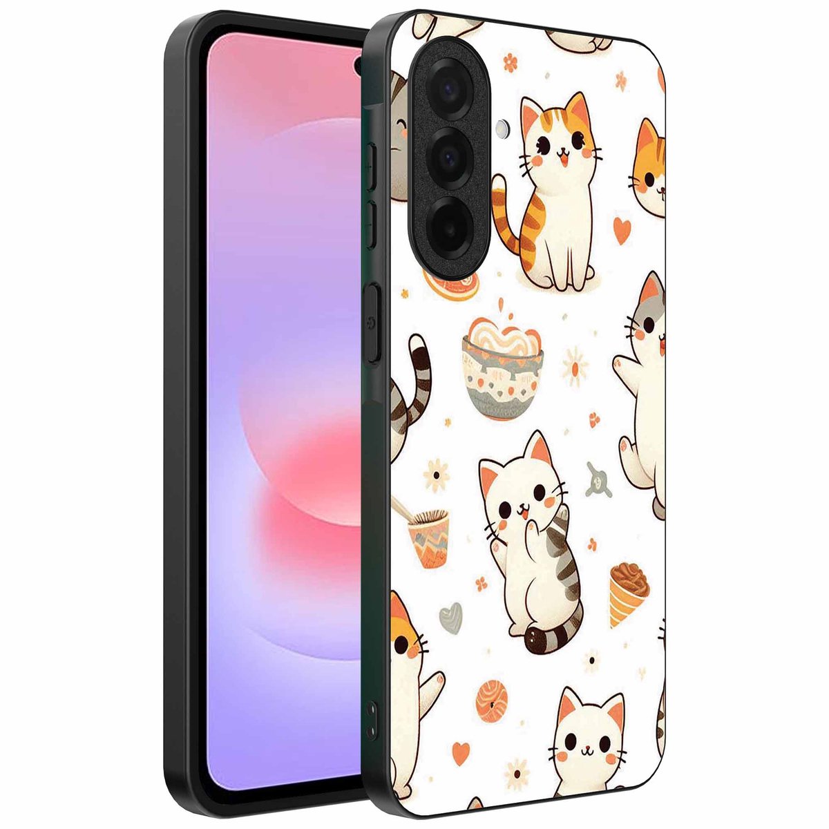 Geschikt voor Samsung Galaxy A37 Telefoonhoesje met katten opdruk - TPU backcover case cat design - Smartphonica geschikt voor Samsung Galaxy A37