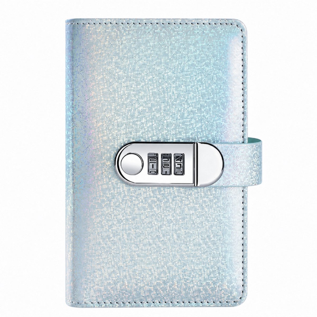 Bobypet - Budget Binder met Cijferslot - PU Leer Spaarboekje met Meerdere Vakjes -blauw - 10.9 x 17.8 cm