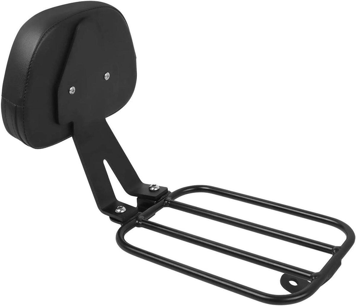 Motorfiets Bagagerek - Passagierskussen Sissybar - Comfortabel Rijden - Met Rugleuning - 295 kg - Zwart