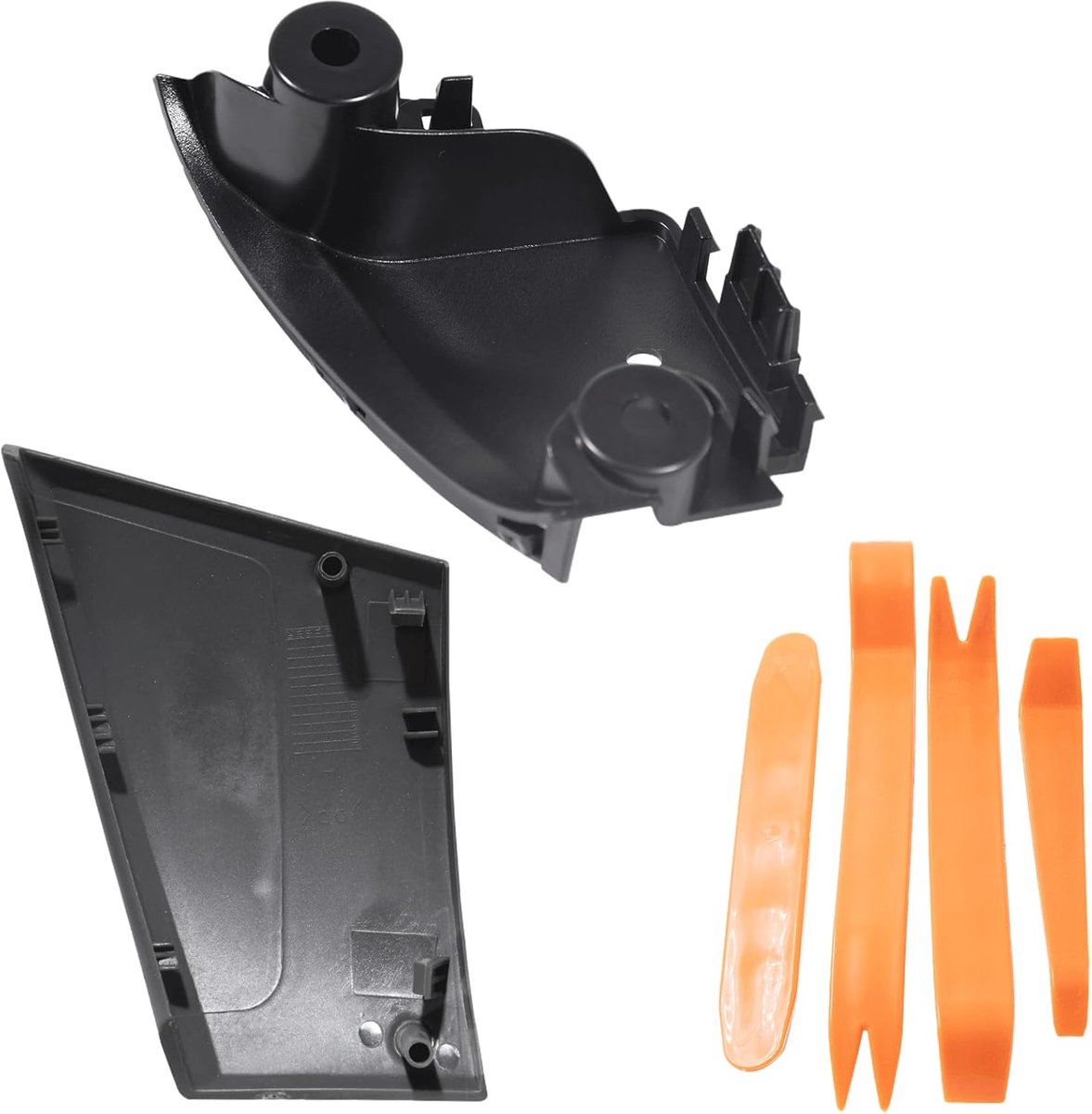 Grey Lid Interior Handle Cover + Door Armrest Base Black, Compatible with Citroen C1 C1 Toyota Aygo Peugeot 107 KIT - ShopVlot