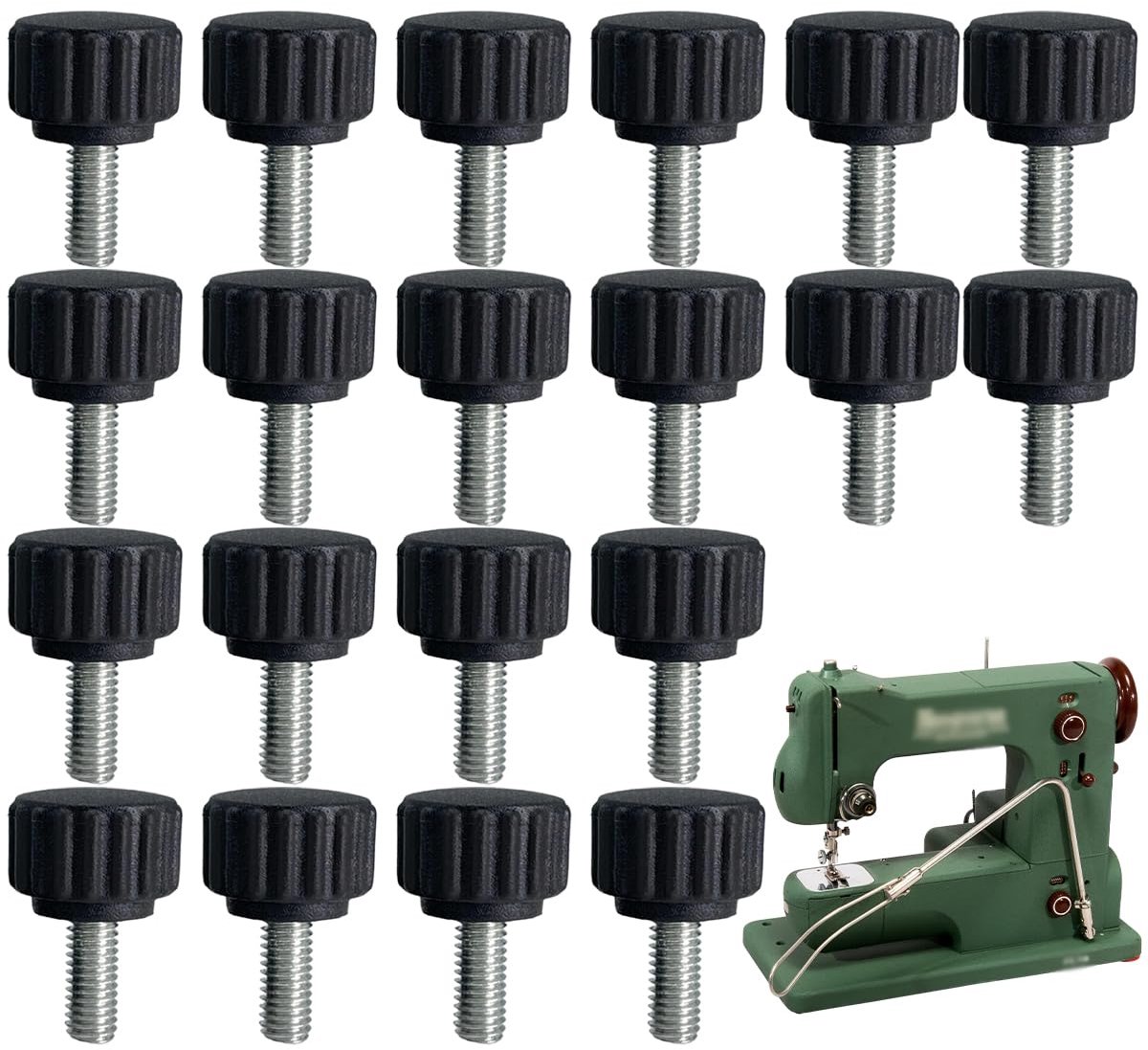 Grip schroeven M4 x 10mm - carbon staal - knurled grip - eenvoudig te installeren - SnelShoppen