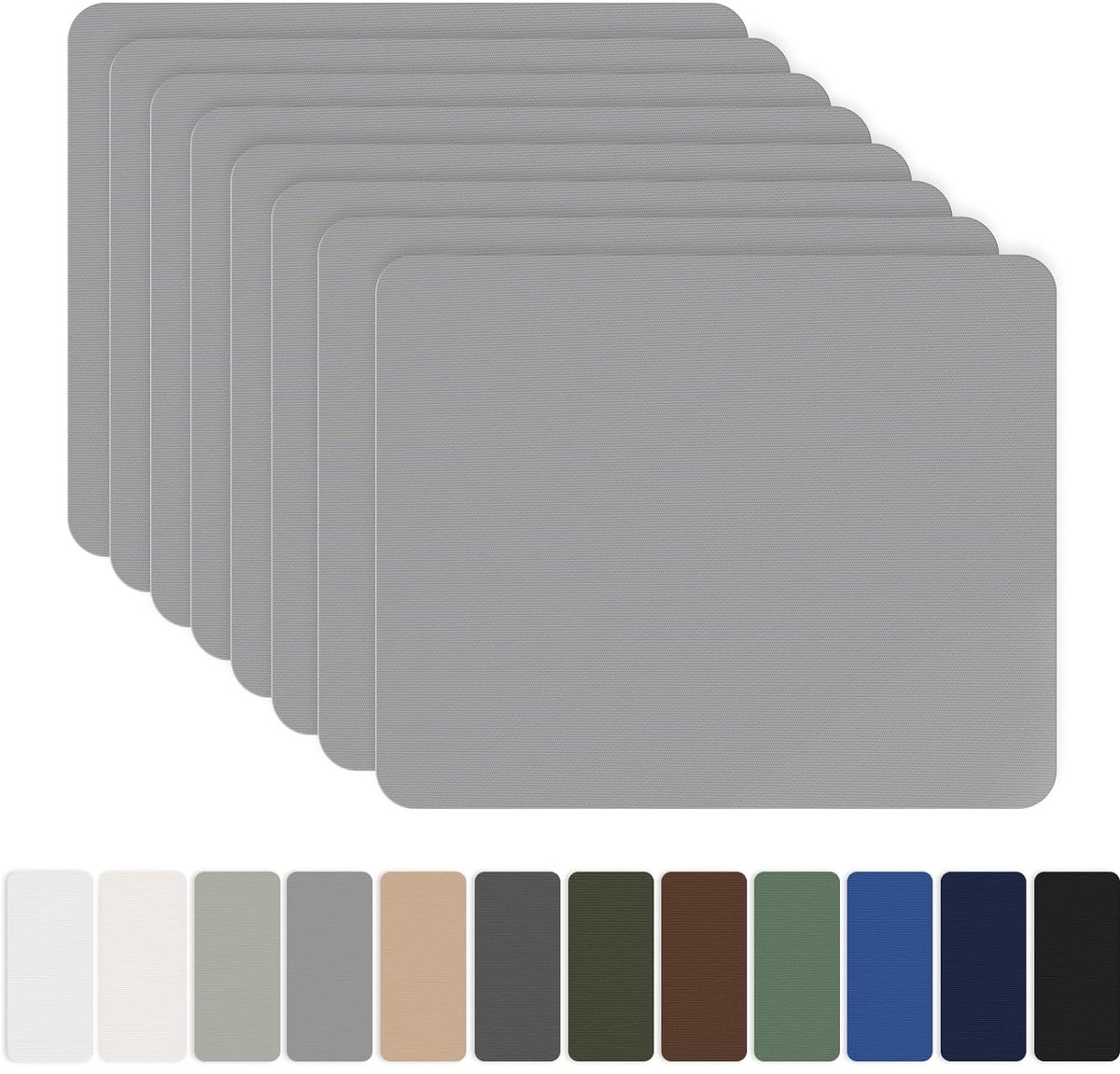 SnelShoppen - Nylon Zelfklevende Patches 20x15cm 8er Set Waterdichte Reparatie Patch voor Tenten, Donsjacks, Slaapzakken, Zak, Grijs, Zelfklevend, Duu