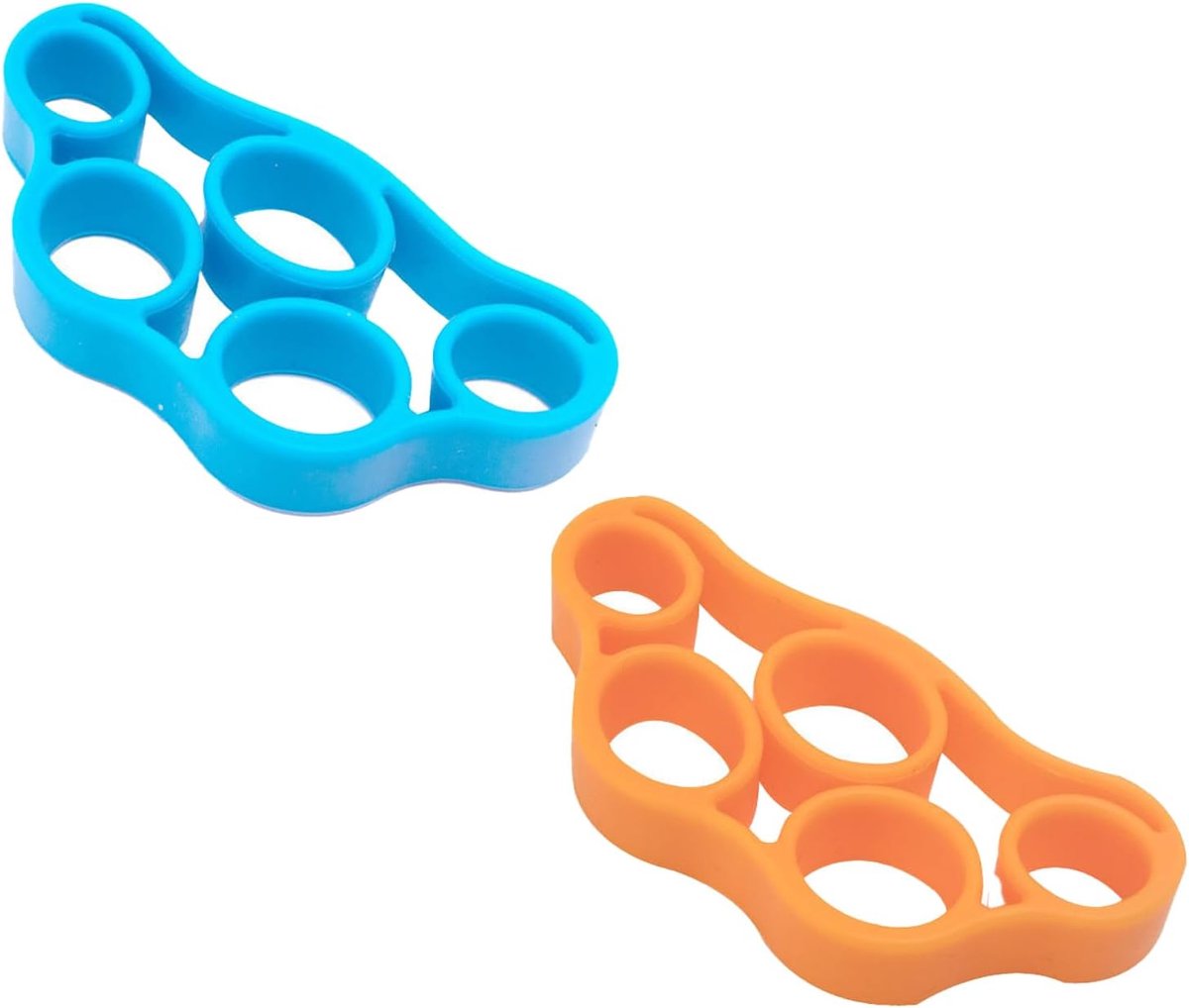 2PCS Handle Stronger, Finger Exercise, Grip Strength Trainer Finger Stretcher, Relieves Wrist Pain (Orange & Blue) - ShopVlot