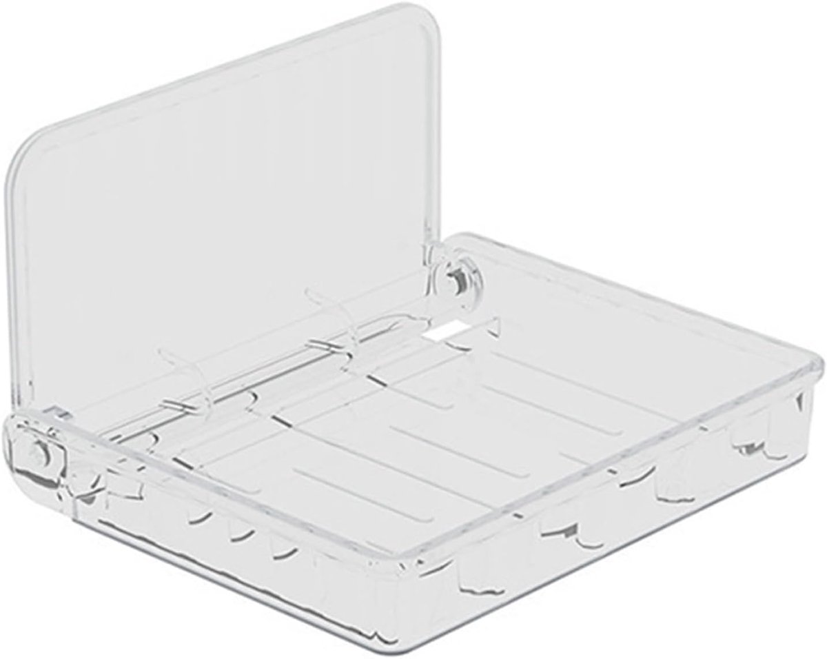 SnelShoppen - Vouwbare Wand Organizer, Heldere Acryl Plank, Geen Boren Wandbevestiging, Zelfklevende Rek voor Badkamer, Keuken, Waterproof Vouwplanken