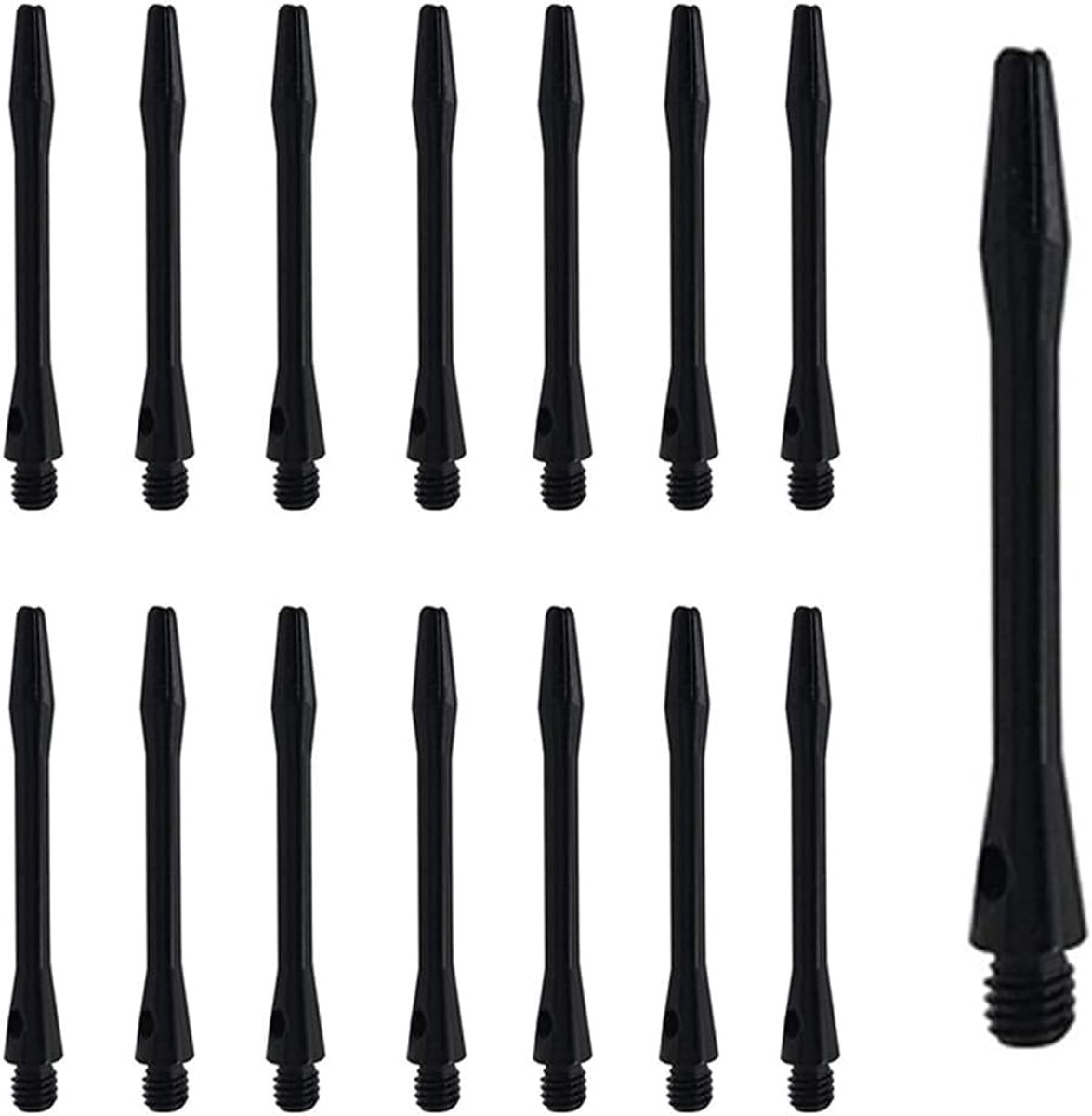 Pack of 15 Dart Shafts 45 mm Dart Waves Aluminium Alloy with 2BA Standard Thread for Soft Darts and Steel Darts - ShopVlot