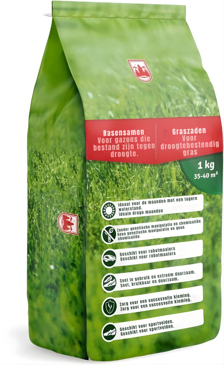 Ploutos® Graszaad - Droogtebestendig Voor Droog Gras - Robotgrasmaaiers Voor Het Gazon - Groen - 31cm x 21cm x 9cm