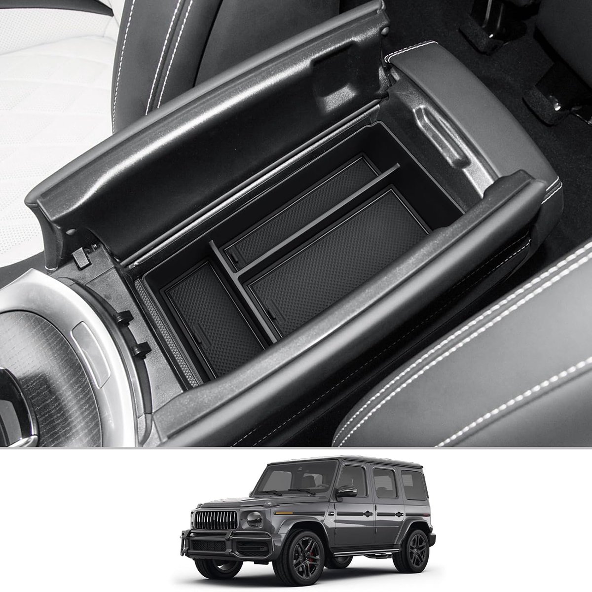 Opbergbox centerconsole - Geschikt voor Mercedes-Benz G-Klasse W463 W464 2019-2024 - Efficiënte opslag - ShopVlot