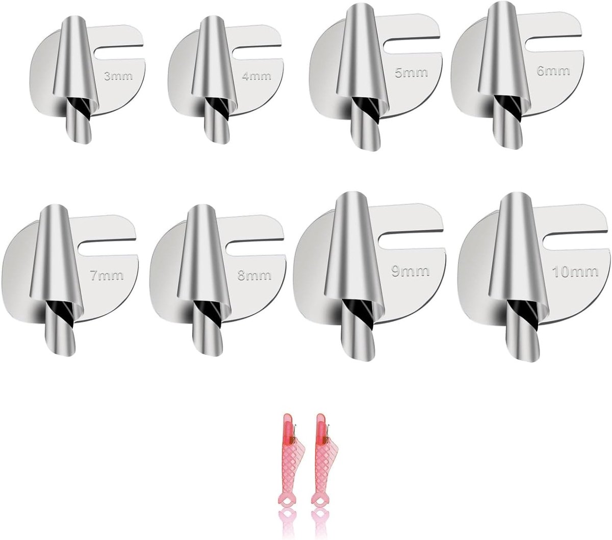 NTHProducts - Rolled Hem Voet - 8 Stuks - Eenvoudig Gebruik - Zilver - Naaivoet - Voor Precisie en Professioneel Afwerken - Geschikt voor Diverse Naaim...