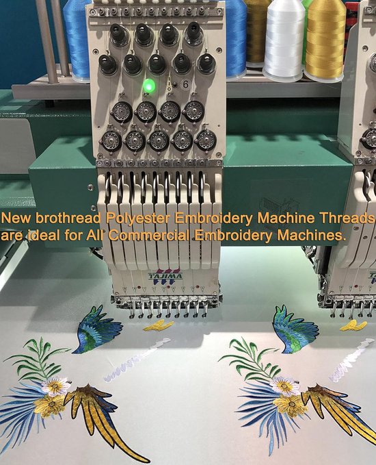 brothread Set van 3 Verschillende Bruin Kleuren Polyester Machine Borduurgaren Enorme Spoel 5000M voor Alle Borduurmachines — afbeelding 3
