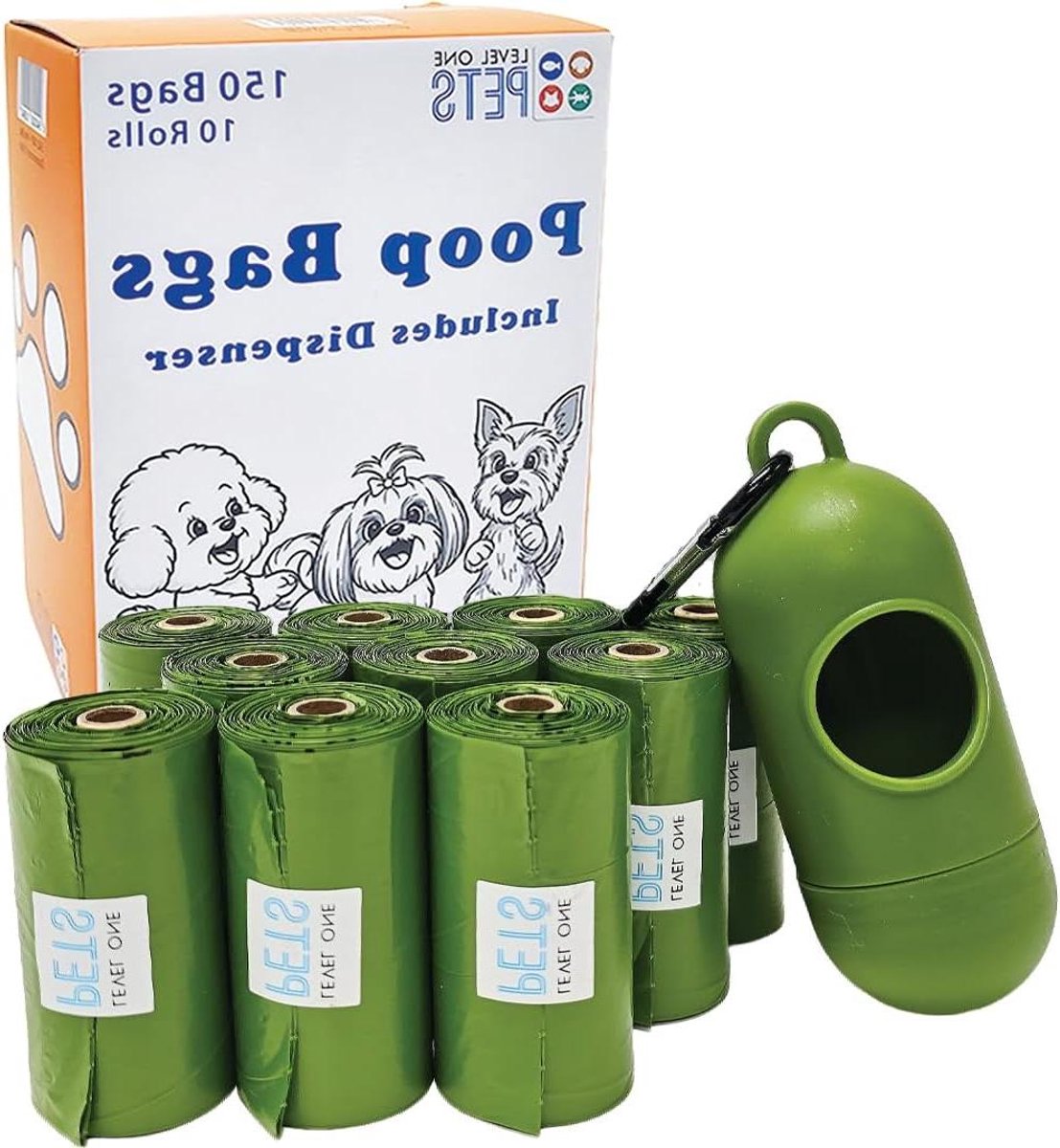 Huisdier Poep Zakken - Afvalzakken Honden - Honden Uitlaten - Lekvrij en Geparfumeerd - 150 stuks - Lavendel