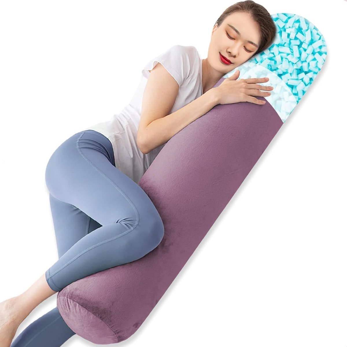 Omgoods - Cylinder Body Pillow van Geheugenfoam met Fluweelcover