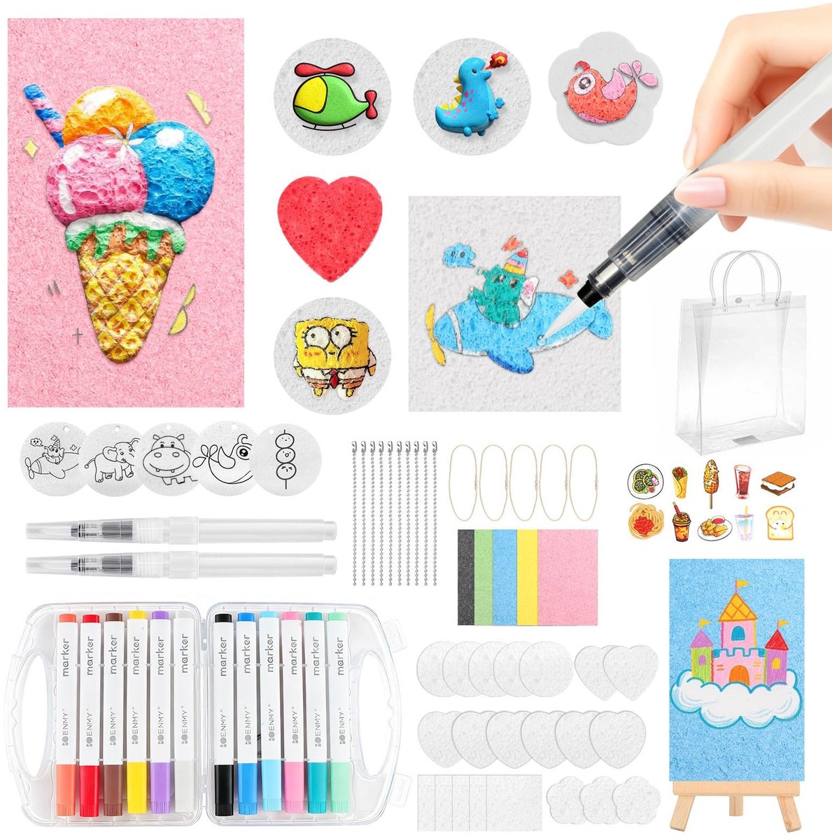 Omgoods - 72-Delige DIY Magic Puffy Paint Set