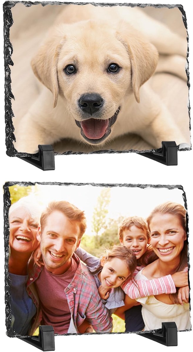 Omgoods - Sublimatie Leisteen Fotolijsten, 2 Stuks voor Persoonlijke Geschenken