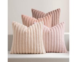 Omgoods - Pluche Kussenhoes 45 x 45 cm - Zacht en Wasbaar - 