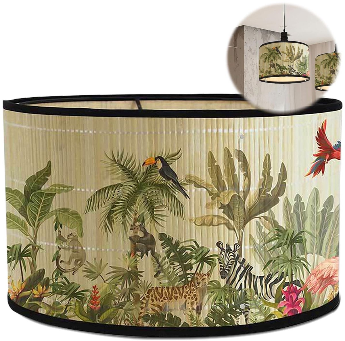 Omgoods - Lampenkap Hanglamp Ø30 cm voor Tafel- en Vloerlampen, Lichtgroen
