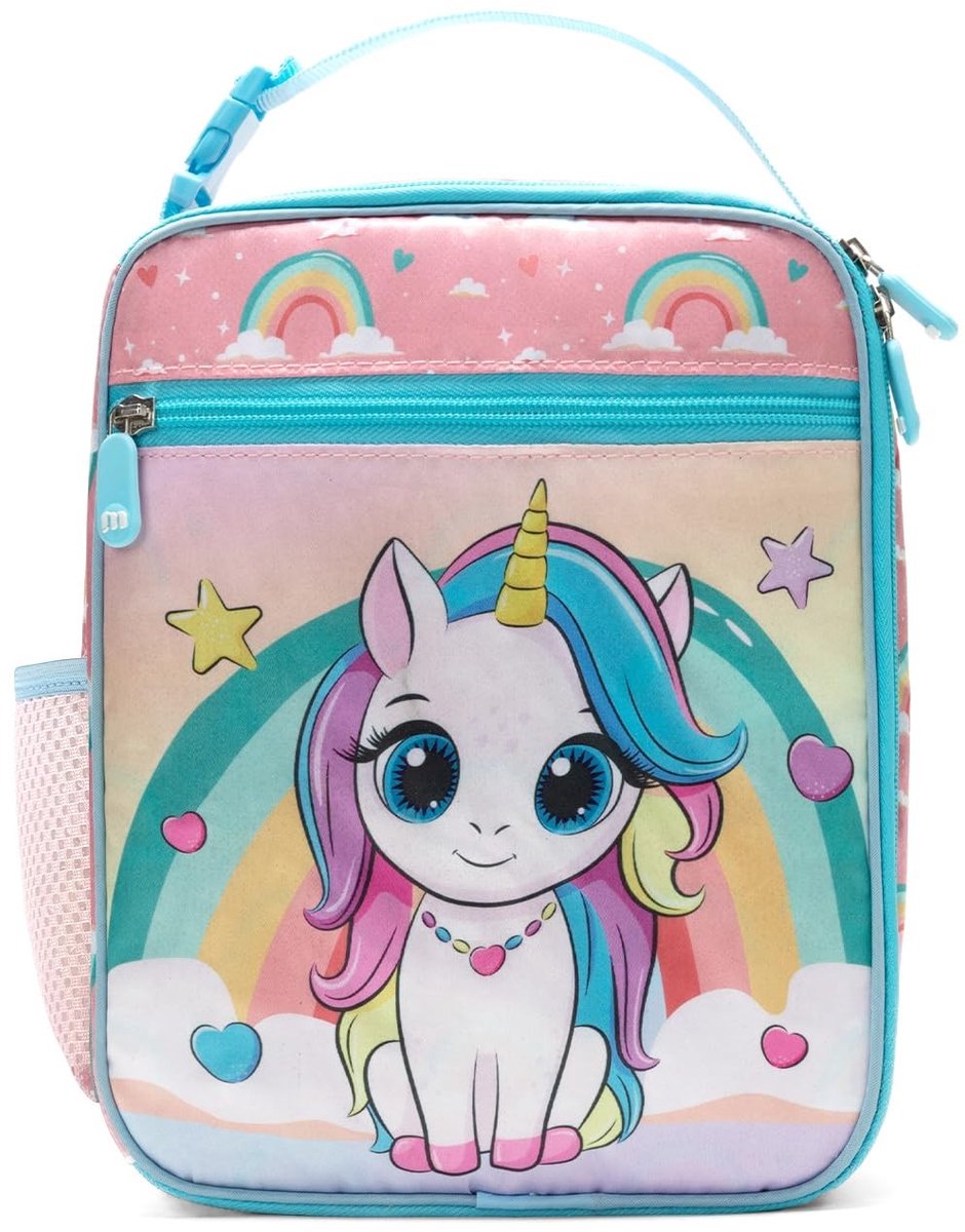 Omgoods - Lunch Bag met Cartoon Eenhoorn Design - Perfect voor School en Picnic