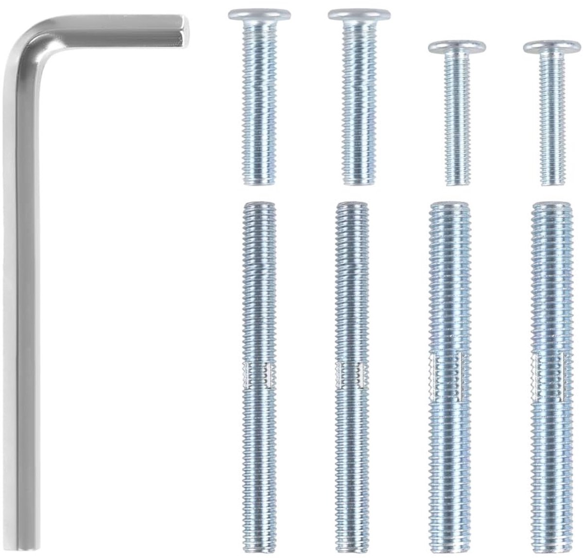 Omgoods- Schroeven Vervangset voor Kattenkrabpaal - M10/M8 Schroeven - Inclusief Inbussleutel - Eenvoudig te Installeren - Geschikt voor Klimframe - 4 Stuks M10 & 4 Stuks M8 - Krabpaal