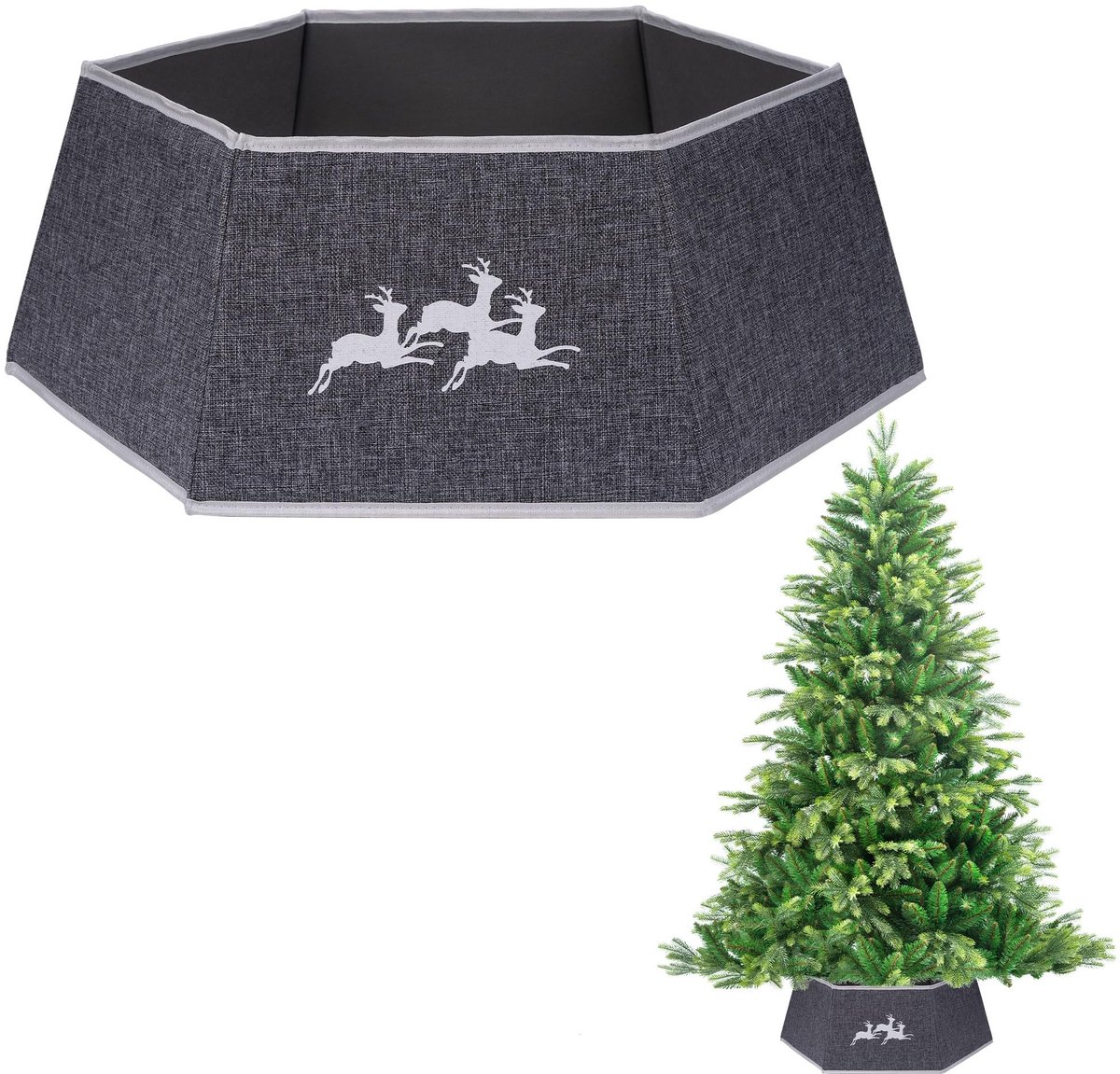 Omgoods - Kerstboomrok van Jute, Vouwbare Decoratie voor Kerstboom