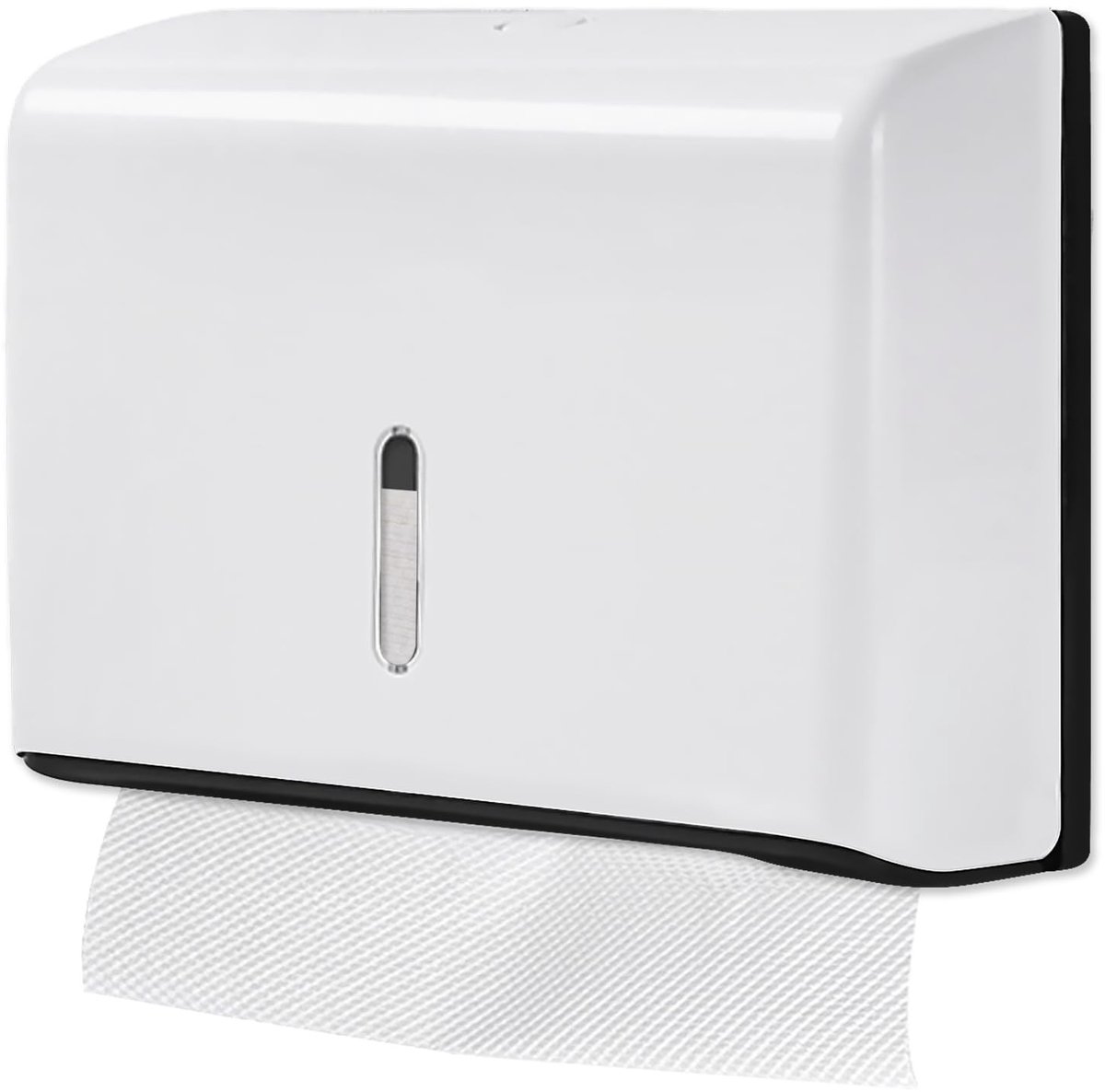 Omgoods - Wandgemonteerde Papieren Handdoek Dispenser - Wit, 200 Vellen Capaciteit