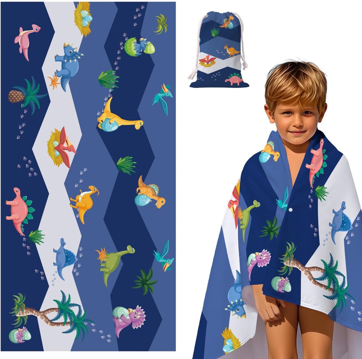 Omgoods - Sneldrogende Microvezel Strandhanddoek voor Kinderen