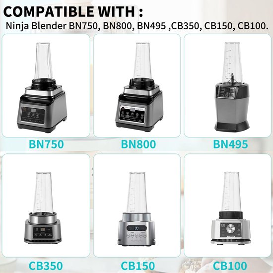 Omgoods - Set van 2 Mixer Bekers voor Ninja Blender — afbeelding 3