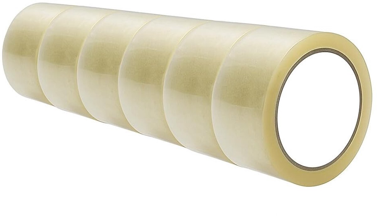 Omgoods - PP Verpakkingstape 50 mm x 66 m, 6 Stuks voor Efficiënt Verpakken