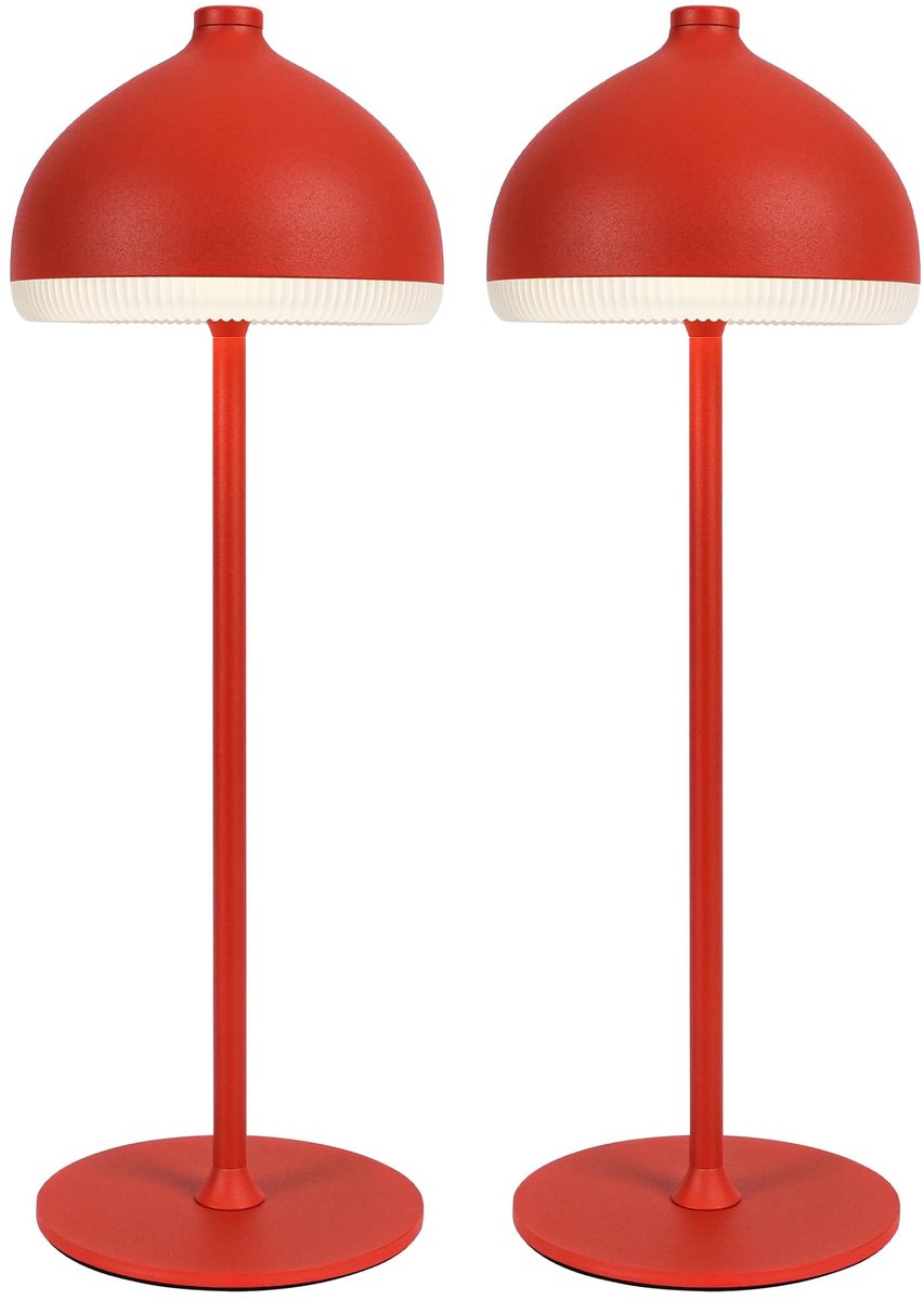 Omgoods - Festive Tafel Lampen met USB-C in Rood