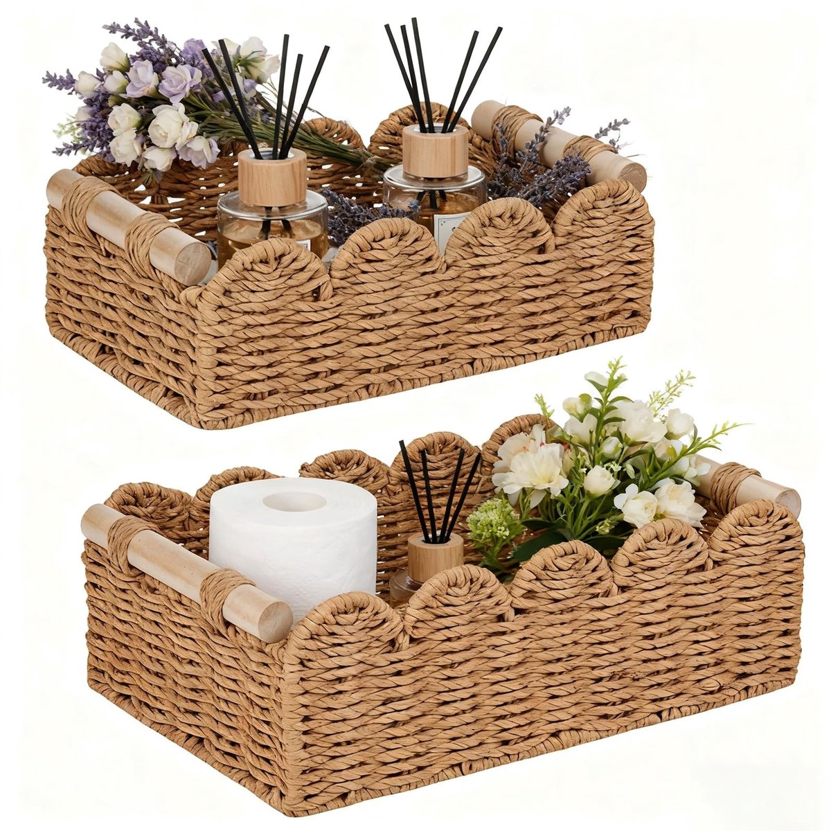 Omgoods - Handgemaakte Woven Opbergmanden - Decoratieve Baks voor Werkblad
