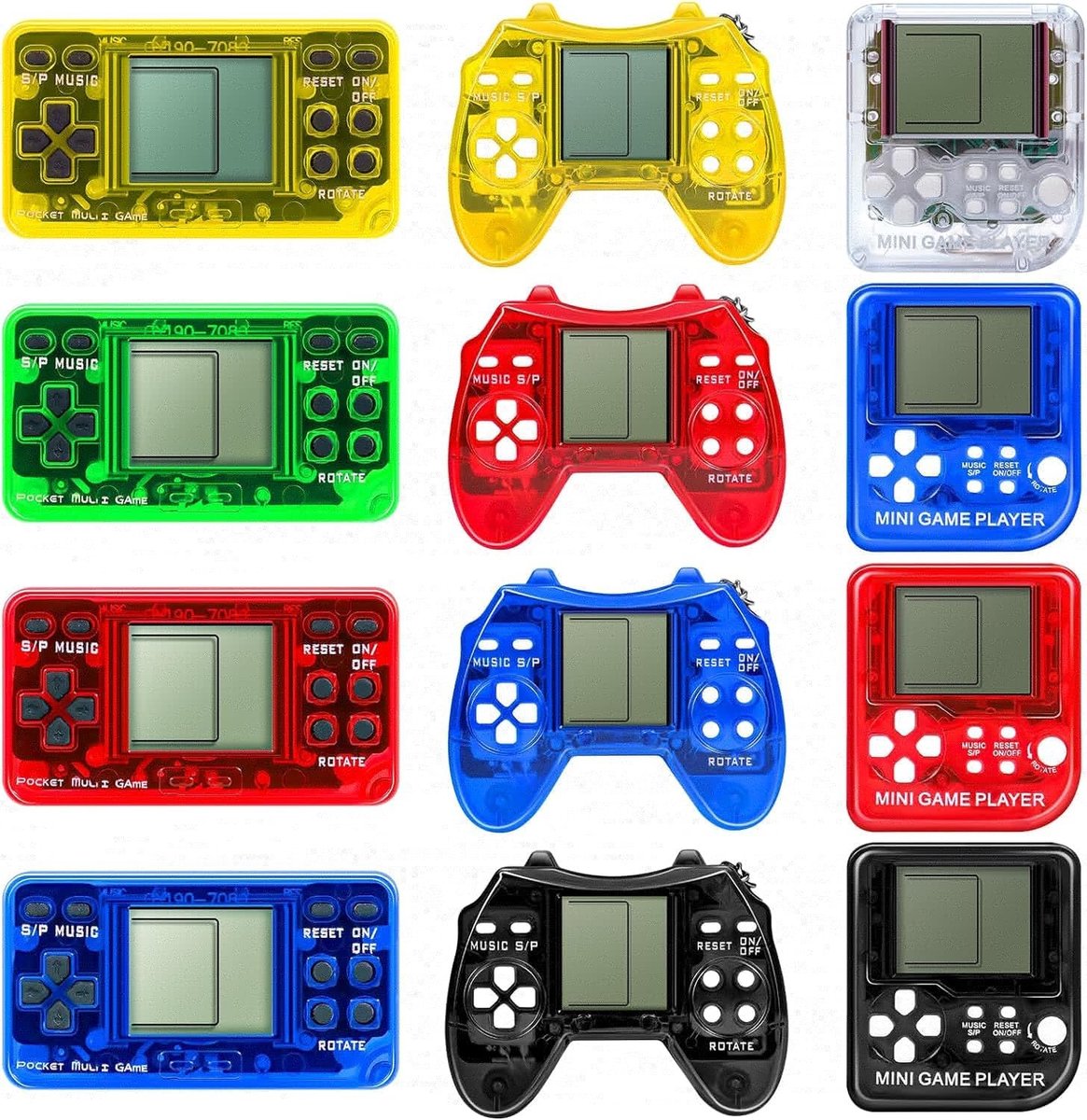 Omgoods - Set van 12 Videogame Sleutelhangers voor Kinderen