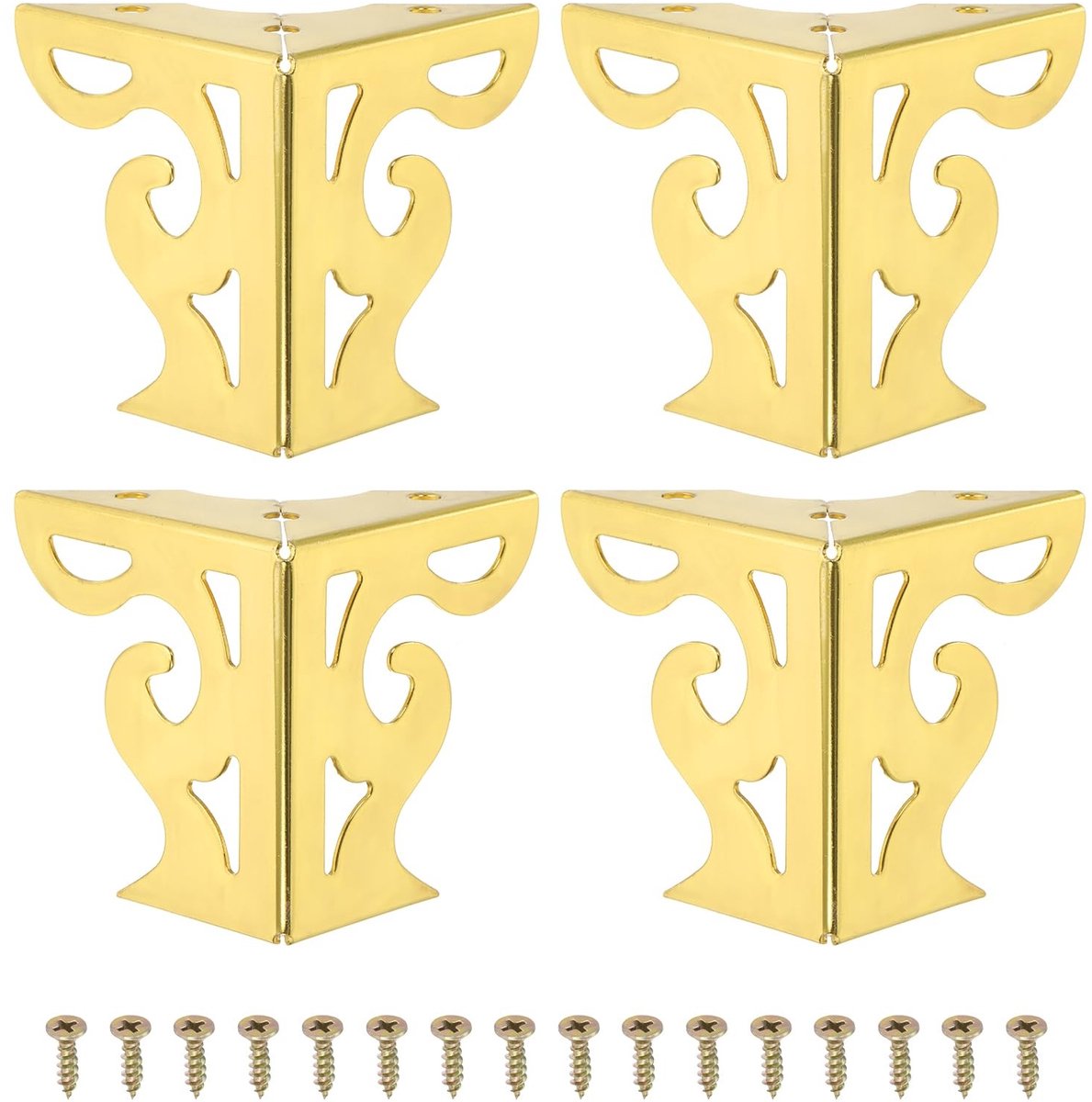 Omgoods - Set van 4 Moderne Metalen Meubelpoten in Goud