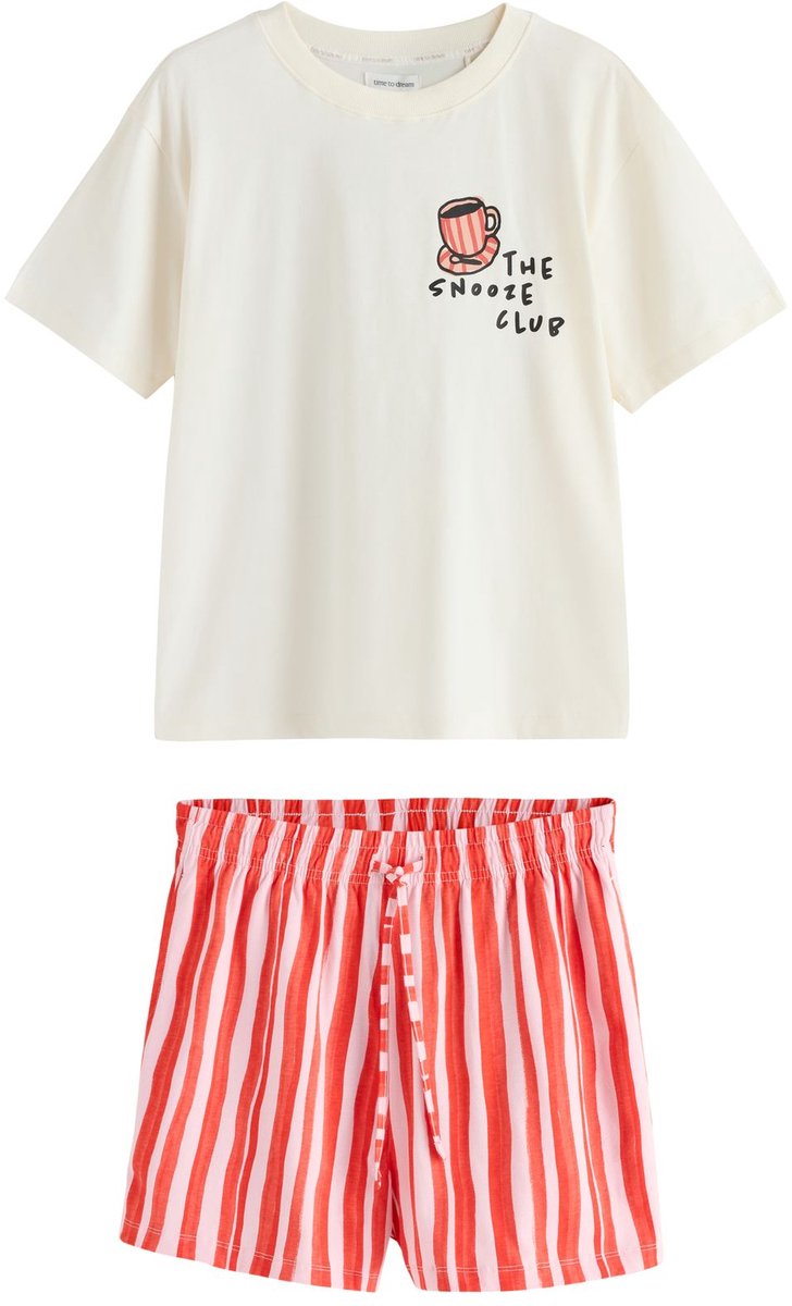Next - Dames - Pyjamaset met short - Wit