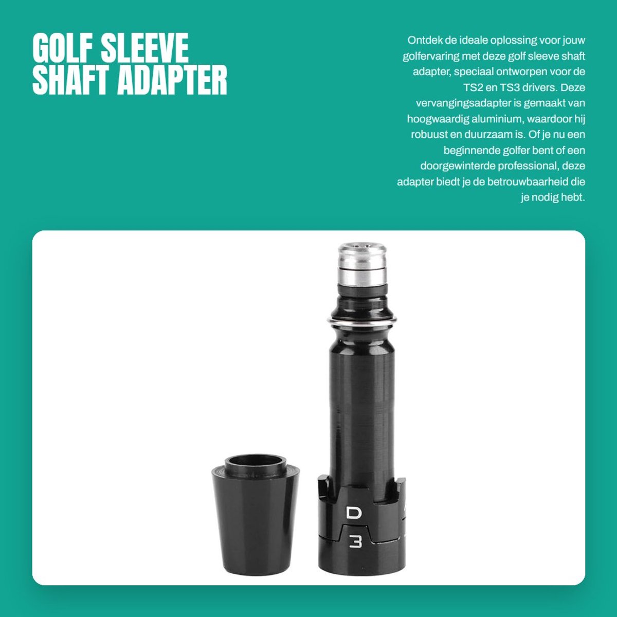 Golf Sleeve shaft adapter voor TS2-TS3 Driver - vervanging voor 0.350-0.335 assen - upgrade voor betere prestaties